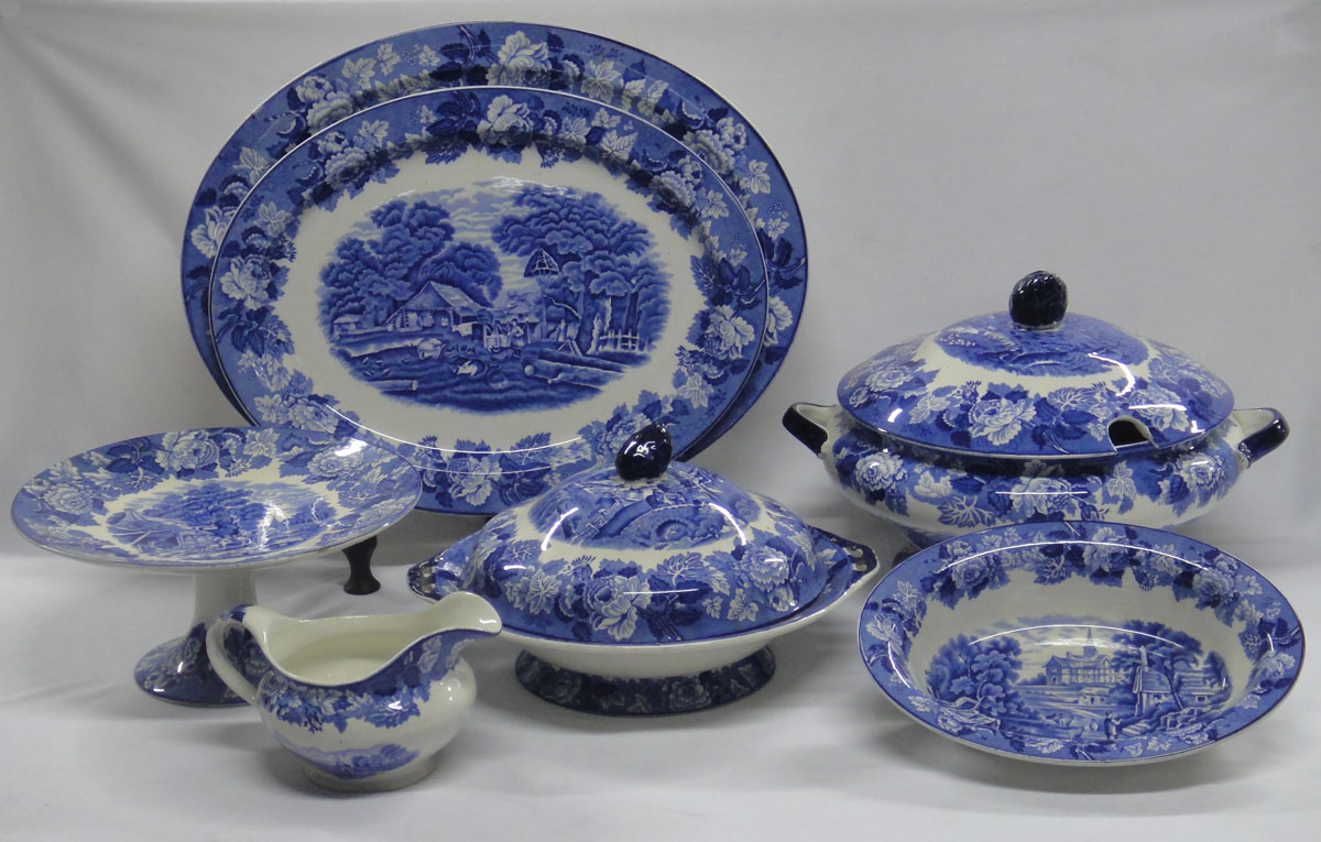 Aparelho de Jantar em Porcelana Azul Colonial, Compre Online