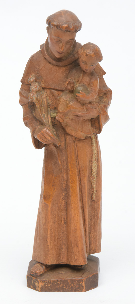 SANTO ANTONIO. Imagem em madeira. Alt.: 15cm. Portugal