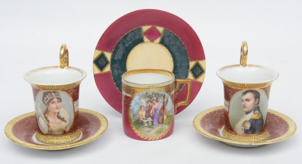 Grupo em porcelana alemã de "Dresden", represen