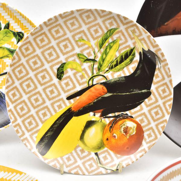 Excelsa Tropical Chic Service Table, Porcelaine, multicolore, 18