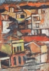 BONADEI, ALDO (1906-1974) - "Casario", óleo s/ madeira, - 36 X 26 - Assinado e datado (1968) no c.i.d. Reproduzido com foto no catálogo.