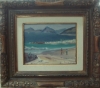 LUIZ VERRI (1912-1990) - "Canto de praia com casal de namorados", oleo s/tela - 18 x 23 - Assinado e datado (1989) no c.i.d.