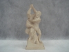 Grupo escultórico em argila representando "Duelo de Titãs". Alt.16cm. Europa-Séc.XX.