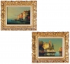 BOUVARD (França, sec. XIX) - Par de quadros - "Canal de Veneza", oleo s/tela - 38 x 46 - Assinado no c.i.e. e no c.i.d. Reproduzidos com foto no catálogo.