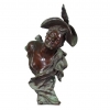 VANDERSTRAETEN, GEORGES (Bélgica, 1856-1928) - ""Georgie", escultura Art Nouveau em bronze patinado. Alt. 70cm. Assinado e com selo de fundição. Esta obra encontra-se reproduzida no livro Berman Bronze,figura 372. Reproduzido com foto no catalogo.
