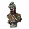 VANDERSTRAETEN, GEORGES (Bélgica, 1856-1928) - ""Acting Coy", escultura Art Nouveau em bronze patinado. Alt. 62cm. Assinado e com selo de fundição. Esta obra encontra-se reproduzida no livro Berman Bronze,figura 1228. Reproduzido com foto no catalogo.
