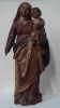 NOSSA SENHORA DO PILAR - Rara imagem em madeira policromada. Alt.40cm. Pernambuco-Séc.XVII/XVIII. (Falta a mão direita da Nossa Senhora).