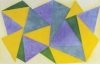 DECIO VIEIRA (1922-1988) - "Composição geométrica", pastel - 59 x 88 - Acompanha autenticidade do quadro emitida pela esposa do pintor. Reproduzido com foto no catalogo.