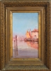 GODCHAUX, EMILE (França, 1860--1938) - "Paisagem de Veneza -Italia", óleo s/tela, 66 x 33. Assinado no c.i.d. Artista citado no Benezit. Reproduzido com foto no catálogo.