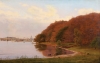 ANTON ERIC THORENFELD (Dinamarca, 1839-1907) - Paisagem com lago em Copenhagem, óleo s/tela, 56 x 86. Assinado e datado (1863) no c.i.d. Artista citado no Benezit. Reproduzido com foto no catalogo.