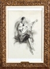 PIERRE LAPRADE (FRANÇA 1875-1931) - "Jeune Fille à le Guitare", crayon, 46 x 30. Assinado no C.I.D. Reproduzido com foto no catálogo.