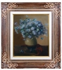 GOTUZZO, LEOPOLDO (1887-1983) - "Vaso com flores sobre a mesa", óleo s/tela, 56 x 47. Assinado no C.I.E. Reproduzido com foto no catálogo.
