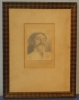 DÉCIO VILLARES (1851 - 1931) - "Cabeça de homem nobre", grafite, 9,5 x 7. Assinado no C.I.D. do paspatur (Circa 1890).