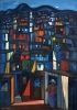 FERNANDO P. (1917-2005) - "Noite de lua na favela", óleo s/tela, 94 X 66. Assinado no c.i.e. Reproduzido com foto no catálogo.