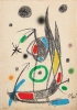 MIRÓ, JOAN (ESPANHA, 1893 - 1983) - "Composição",  litografia a cores, 50 X 35. Assinado no C.I.D. Reproduzido com foto no catálogo.