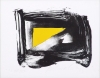 AMILCAR DE CASTRO (1920 - 2002)."Composição em preto e amarelo", litogravura, 29 x 34. Assinado e datado (1993) no C.I.D. Reproduzido com foto no catálogo.