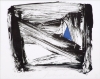 AMILCAR DE CASTRO (1920 - 2002)."Composição em preto e azul", litogravura, 29 x 34. Assinado e datado (1993) no C.I.D. Reproduzido com foto no catálogo.