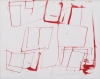 AMILCAR DE CASTRO (1920 - 2002)."Composição em vermelho", litogravura, 29 x 34. Assinado e datado (1993) no C.I.D. No verso poema do artista com pequenos estudos. Reproduzido com foto no catálogo.