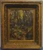 MANUEL MADRUGA (1882 - 1951) - "Paisagem tropical". óleo sobre madeira, 28 x 22. Assinado no c.i.e., com dedicatória , datado (1947) no verso.
