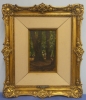BORDON, JOÃO BATISTA (RIO DE JANEIRO, 1882 - MADRID, 1917) - "Floresta", óleo sobre tela, 22 x 14. Assinado no c.i.d.