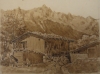 HARRY R. MILLS (EUROPA, SÉC.XIX/XX). "Chalé em Chamonix - França", aquarela, - 25 X 32 - Assinado, datado (1917) e localizado (Chamonix) no c.i.d.