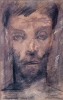 GUIGNARD, ALBERTO DA VEIGA (1896-1962) - "Auto Retrato", técnica mista, 30 x 20. Assinado e datado (1929) no C.I.D. Reproduzido com foto no catálogo.