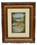 ROSALVO RIBEIRO (1865 - 1915) - "Jardim de Luxemburgo - Paris" óleo s/ cartão, 22 x 15. Sem assinatura. Identificação do local no verso.