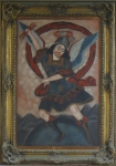 ESCOLA CUSQUENHA(SÉC. XIX). "São Gabriel", óleo s/ tela, 68 x 44.