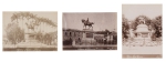 MARC FERREZ (1843-1923). Três raras fotos de monumentos do Rio Antigo: "Duque de Caxias, "General Osório" e "José Alencar", 16 X 21, 15 X 21,5 e 21 X 15,5. Emolduradas. Duas fotos com marca d'água do grande fotógrafo no c.i.e. Reproduzido com foto no catálogo.