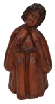 TOBIAS MARCIER (1948-1982). "Mulher Sentada", escultura em barro esmaltado. Alt.: 26,5cm. Sem assinatura. Pertenceu a coleção de "Luiz Alfredo de Abreu Fialho" (1944-2012).