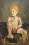 ROBERTO MAGALHAES (1940). "O Menino Louro", óleo s/ tela, 92 x 60. Assinado e datado (1958) no c.i.d.