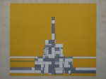 DACOSTA, MILTON (1915-1988). "Composição Geométrica", serigrafia a cores, 68 x 100. Assinado no c.i.d.
