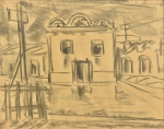 GOELDI, OSWALDO (1895-1961). "Centro Histórico", crayon, 20 X 27. Assinado no c.i.d. Reproduzido com foto no catálogo.