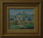 DACOSTA, MILTON (1915-1988). "Capela do Padre Faria - Ouro Preto, MG", óleo s/ madeira, 21 X 26. Assinado no c.i.d.