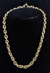 Gargantilha italiana em ouro 18k - 750mls contrastada. Grife "Urbino". Comp.: 41,5cm. Peso: 25,2g.