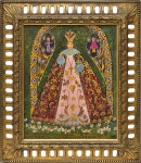 ROSINA BECKER DO VALLE (1914-2000). "O Senhor Bom Jesus de Praga", óleo s/ tela, 48 x 38. Assinado e datado (1974). Cachet no verso da "Galerie Ipanema". Reproduzido com foto no catálogo.