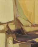BERNARDI (1940). "Veleiros Atracados", óleo s/ tela, 35 X 47. Assinado e datado (1999) no c.i.e.
