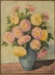 SYLVIO ARAGÃO (1904-1962). "Vaso com Flores", óleo s/tela, 82 x 60. Assinado no c.i.e.
