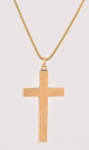 Cordão com crucifixo em ouro 12k. Apresenta inscrição datada de 15/10/53. Peso: 14,9g.