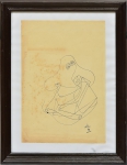 ATHOS BULCÃO (1918-2008). "Composição com Figuras", nanquim, 28 X 20. Assinado e datado (1941) no c.i.d.