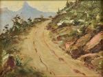 VIRGÍLIO LOPES RODRIGUES (1863-1944). "Estradinha na Serra dos Órgãos - RJ", óleo s/ madeira, 13 x 17. Sem assinatura.