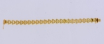 Pulseira em ouro 18k - 750mls contrastada decorada com gotas e volutas. Peso: 15,3g.