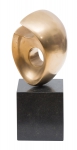 BRUNO GIORGI (1905-1993). "Meteoro", escultura em bronze dourado. Base em granito negro. Alt.: 35cm. Assinado. Reproduzido com foto no catálogo.