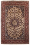 Raríssimo tapete Isfahan Serafian (circa 1920), medindo: 3,20 X 2,05 = 6,56m². Reproduzido com foto no catálogo.