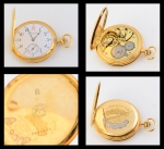 LONGINES. Antigo relógio suíço de bolso da marca "Longines". Caixa em ouro 18k contrastado. Mostrador esmaltado. Diâm.: 5cm. Peso: 78,4g. (Mecanismo necessitando de revisão).