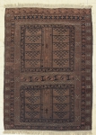 Tapete Afghan Boukhara (circa 1920), medindo= 1,70 X 1,35 = 2,29m².
