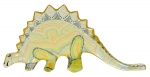 ABRAHAM PALATNIK (1928). "Estegossauro", escultura em resina, nas cores âmbar, laranja, vermelho, verde e azul. Alt.: 14cm. Comp.: 28cm. Sem assinatura. Reproduzido com foto no catálogo.