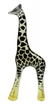 ABRAHAM PALATNIK (1928). "Girafa", escultura em resina, nas cores âmbar e negro. Alt.: 49cm. Assinado. Reproduzido com foto no catálogo.