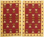 CONCESSA COLAÇO (1929). "Abelha Real", par de tapeçarias artesanais, medindo: 1,00 X 0,60. Assinadas.
