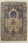 Tapete Indo Tabriz de Reza, medindo: 1,60 x 0,95 = 1,52m².